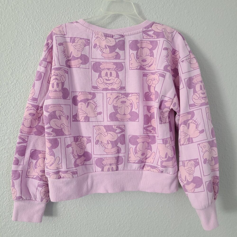 Disney Minnie Mouse pink allover print Sweatshirt size girls 6/6x small - Picture 3 of 9